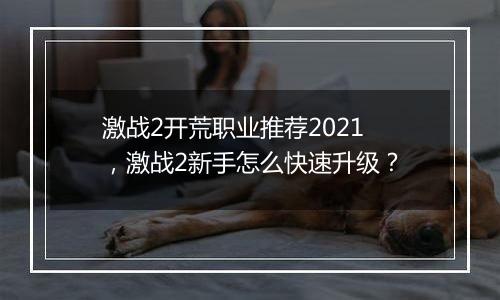 激战2开荒职业推荐2021，激战2新手怎么快速升级？